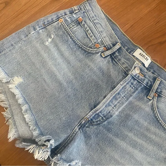 AGOLDE Parker Denim Jean Shorts Distressed and in Great Condition Worn Twice